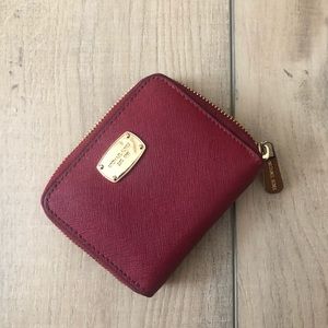 Michael Kors Red Zipped Wallet